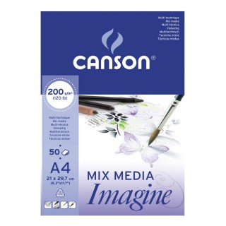 BLOCO DESENHO CANSON MULTITÉCNICAS A4 200 G